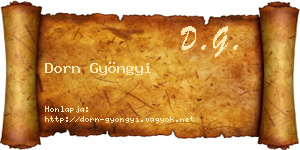 Dorn Gyöngyi névjegykártya
